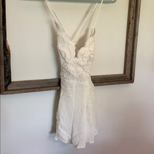 White lace romper